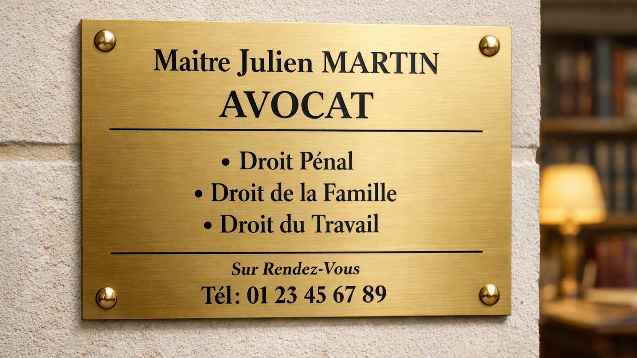 Plaque d’avocat