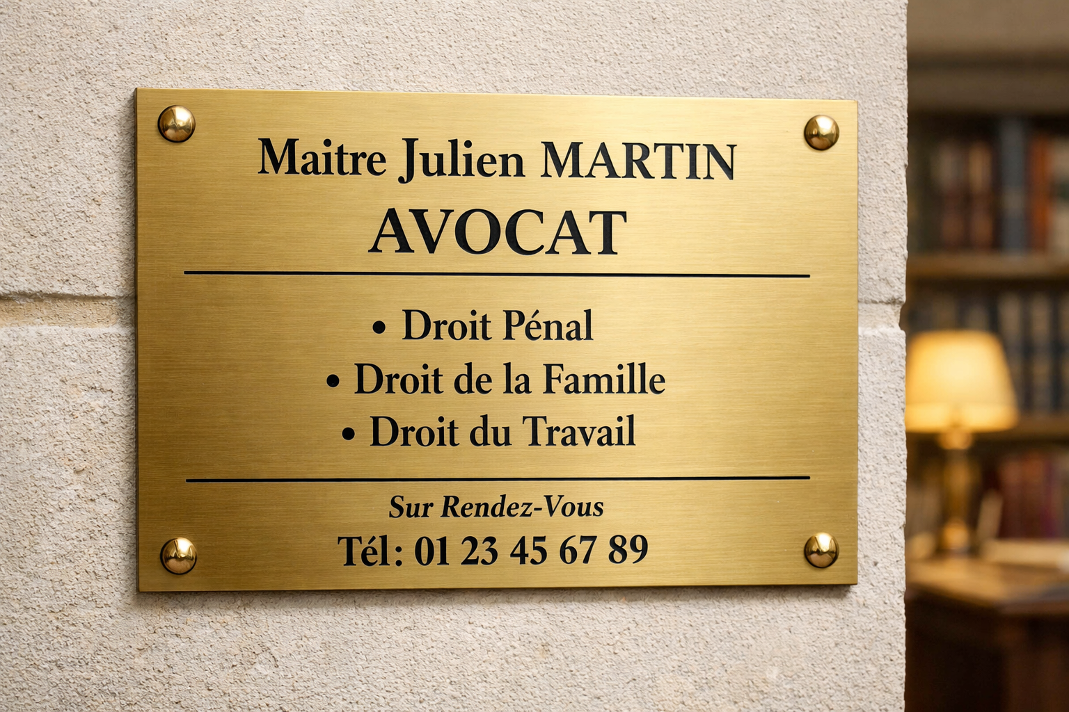 Plaque d’avocat