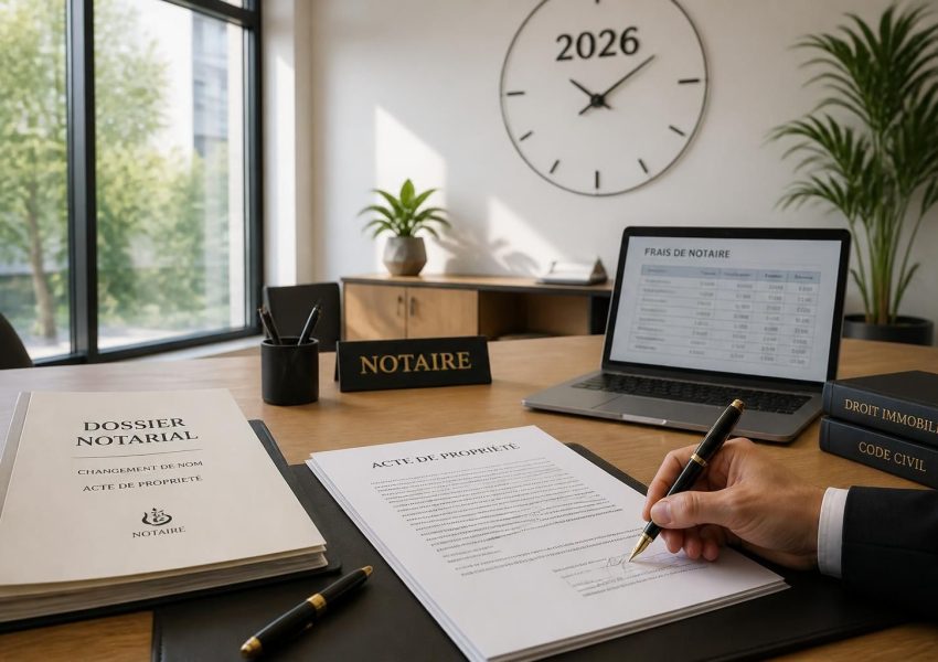 découvrez le coût des frais de notaire pour un changement de nom dans un acte de propriété en 2026. informations claires et actualisées pour bien préparer vos démarches.